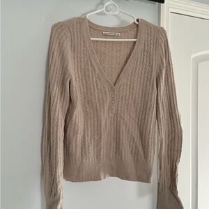Abercrombie & Fitch - Women's Beige V neck Sweater